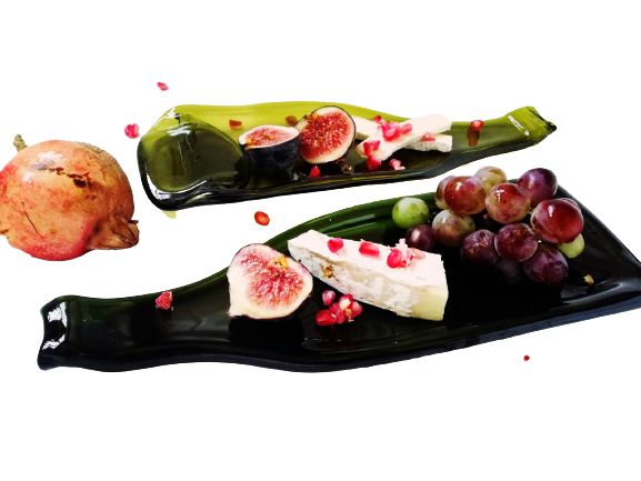 Green Glass Platters